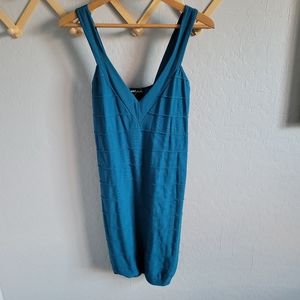 Y2k/Vintage WetSeal Turquoise Ribbed Bodycon Dress